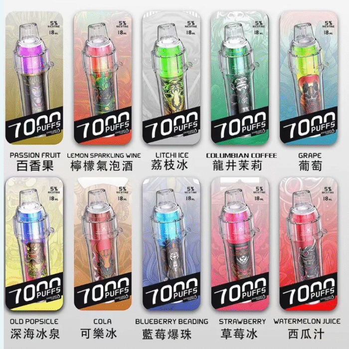 【滿十送一隻】HEBAT喜貝五代拋棄式7000口可充電 / 喜貝神舟喜貝BOOM上市